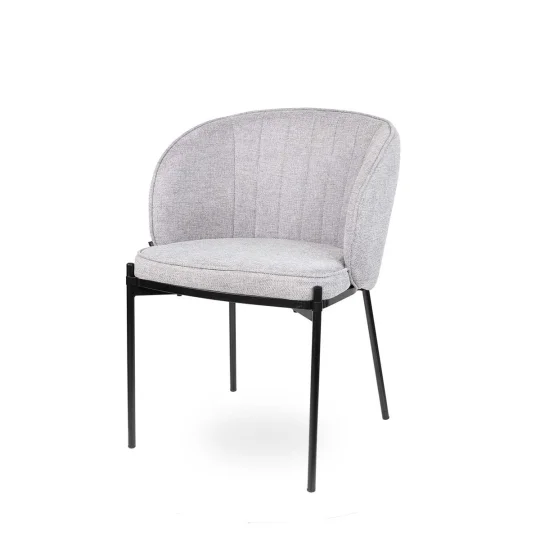Krzesło tapicerowane LUCAS - czarne nogi
