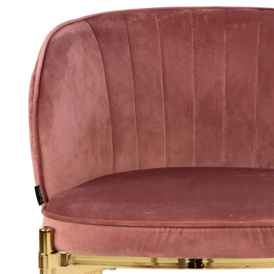 Krzesło tapicerowane LUCAS - złote nogi - Zdjęcie 2