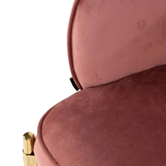 Krzesło tapicerowane LUCAS - złote nogi - Zdjęcie 3