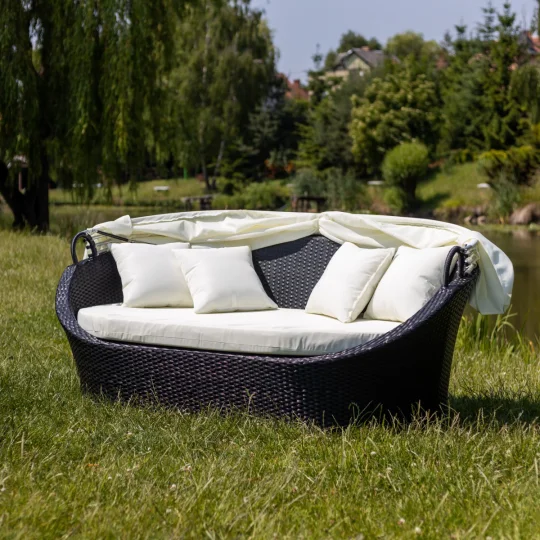 Łóżko ogrodowe / sofa technorattanowa VANESSA - Zdjęcie 8