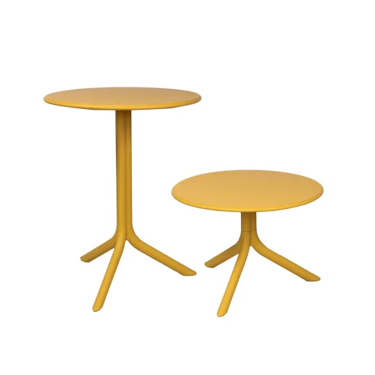 Stół SPRITZ senape/żółty + 2 fotele NET LOUNGE senape/żółty - Zdjęcie 5