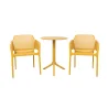 Stół SPRITZ senape/żółty + 2 krzesła NET senape/zółty