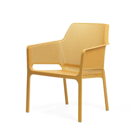 Stół SPRITZ senape/żółty + 2 krzesła NET RELAX senape/żółty - Zdjęcie 2