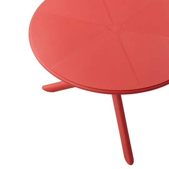 Stół SPRITZ corallo/czerwony + 2 fotele NET LOUNGE corallo/czerwony - Zdjęcie 7