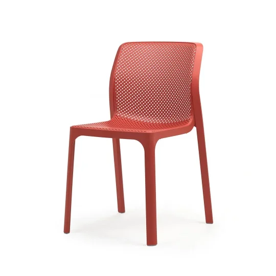 Stół SPRITZ corallo/czerwony + 2 krzesła BIT corallo/czerwony - Zdjęcie 2