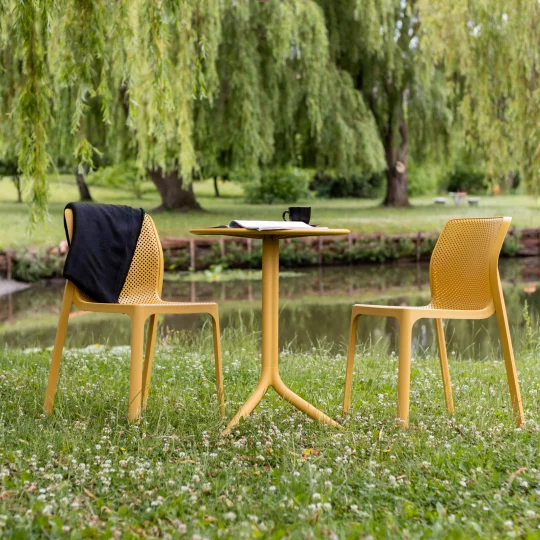 Stół SPRITZ senape/żółty + 2 krzesła BIT senape/żółty - Zdjęcie 6