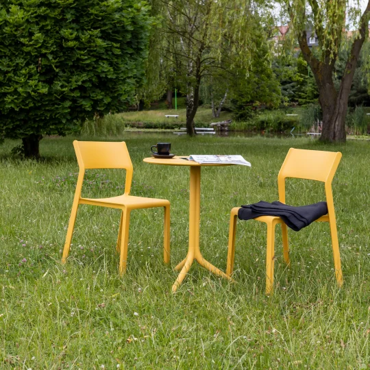 Stół SPRITZ senape/żółty + 2 krzesła TRILL BISTROT senape/żółty - Zdjęcie 6