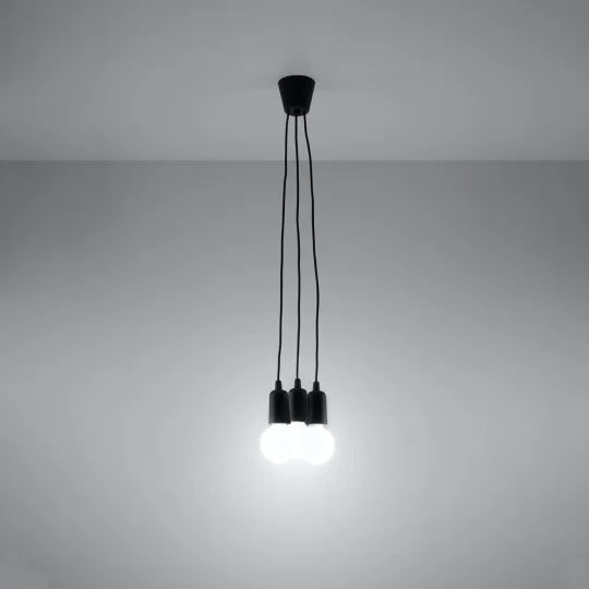 Lampa wisząca DIEGO 3 czarna - Zdjęcie 3