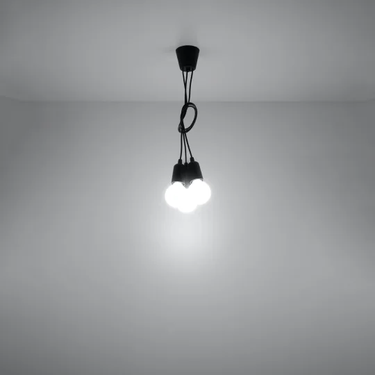 Lampa wisząca DIEGO 3 czarna - Zdjęcie 6