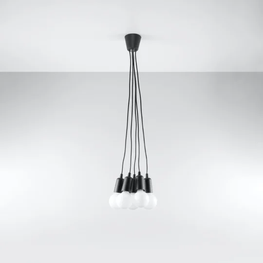 Lampa wisząca DIEGO 5 czarna - Zdjęcie 2