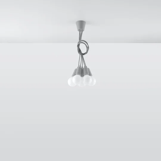 Lampa wisząca DIEGO 5 szara - Zdjęcie 5