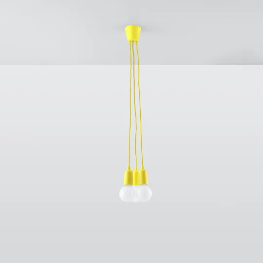Lampa wisząca DIEGO 3 żółta - Zdjęcie 2
