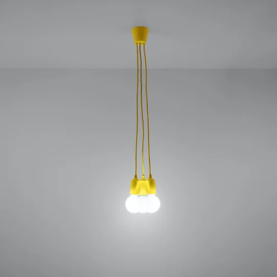 Lampa wisząca DIEGO 3 żółta - Zdjęcie 3