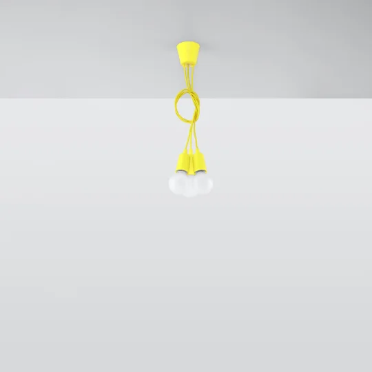 Lampa wisząca DIEGO 3 żółta - Zdjęcie 5