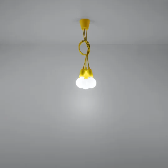 Lampa wisząca DIEGO 3 żółta - Zdjęcie 6