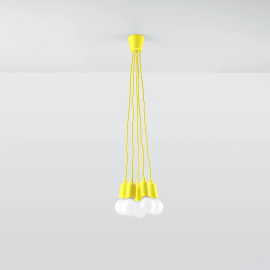 Lampa wisząca DIEGO 5 żółta - Zdjęcie 2