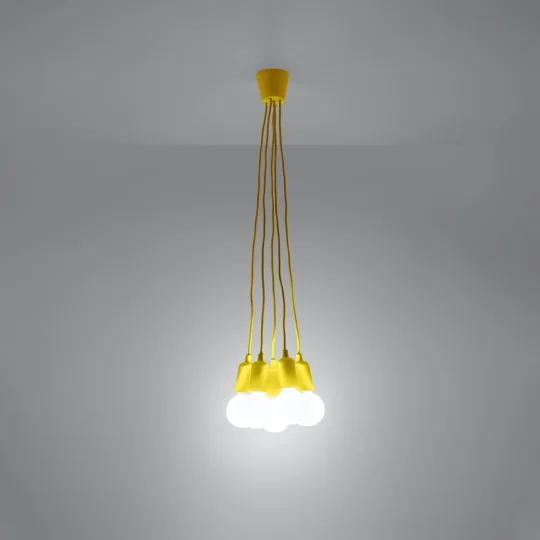 Lampa wisząca DIEGO 5 żółta - Zdjęcie 3