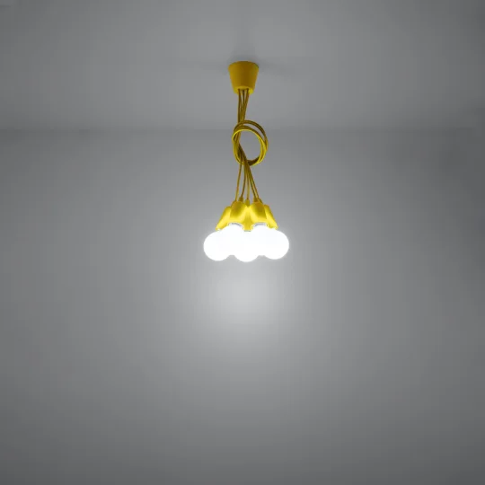 Lampa wisząca DIEGO 5 żółta - Zdjęcie 6