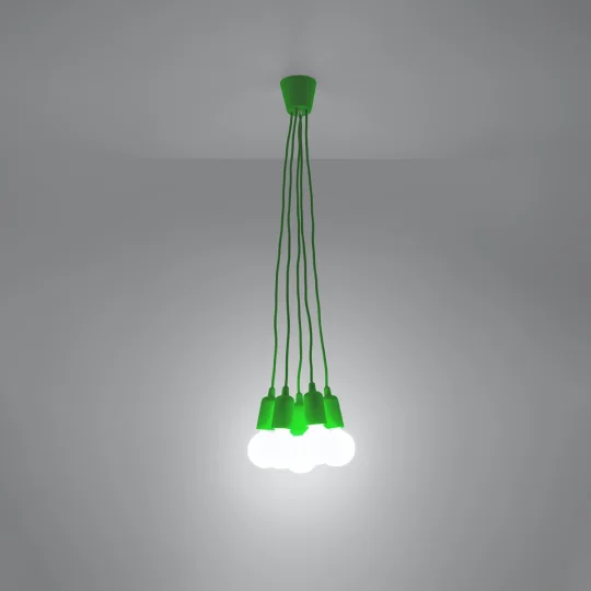 Lampa wisząca DIEGO 5 zielony - Zdjęcie 3