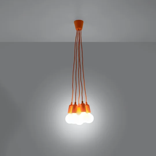 Lampa wisząca DIEGO 5 pomarańczowy - Zdjęcie 3