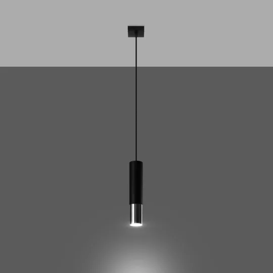Lampa wisząca LOOPEZ 1 czarny/chrom - Zdjęcie 3