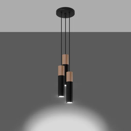 Lampa wisząca PABLO 3P czarna - Zdjęcie 3