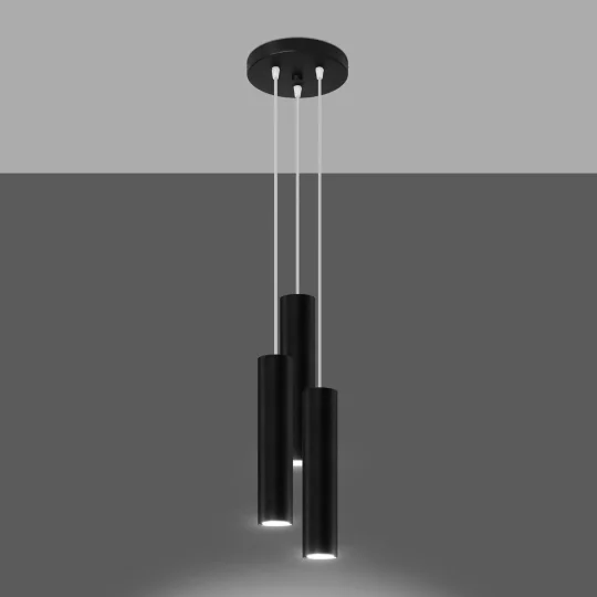 Lampa wisząca LAGOS 3P czarny - Zdjęcie 3