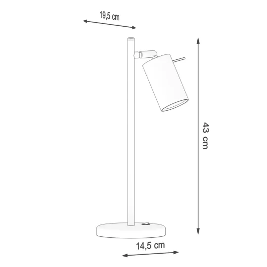 Lampa biurkowa RING czarna - Zdjęcie 4