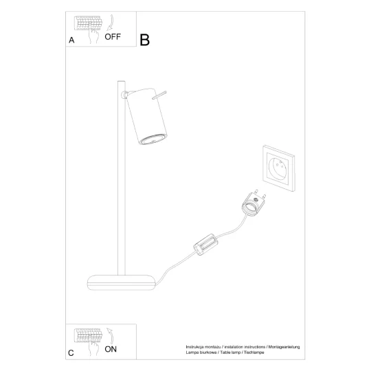 Lampa biurkowa RING czarna - Zdjęcie 5