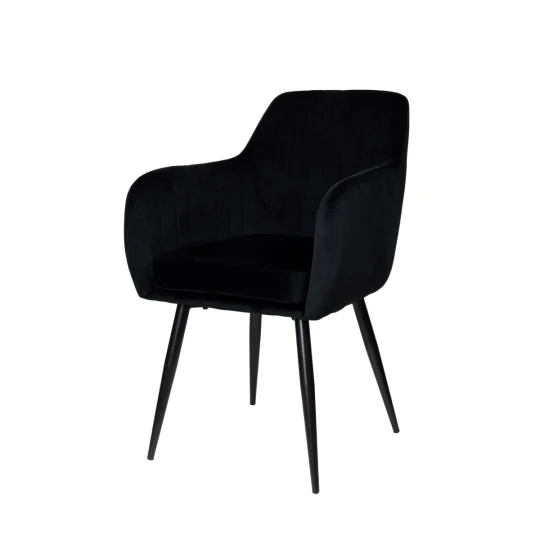 Stół NELSON fi 100 + 4 krzesła MUNIOS BIS czarny - Zdjęcie 3