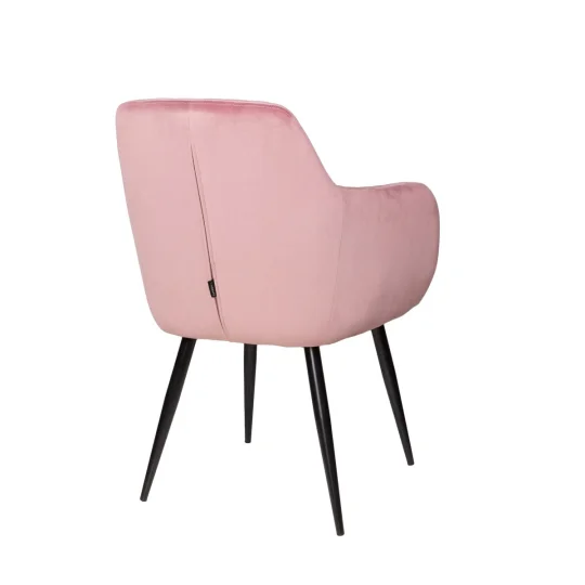 Stół RUBBO fi 105 drewniany + 4 krzesła MUNIOS BIS różowy - Zdjęcie 4
