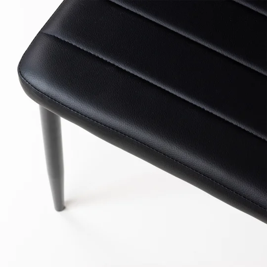 6x Krzesło tapicerowane MATI czarny - Zdjęcie 5