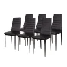 6x Krzesło tapicerowane MATI czarny