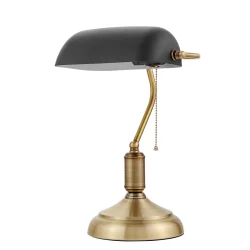 KLASYCZNA LAMPA BANKIERSKA BIURKOWA CZARNA BANKER CLASSIC					
