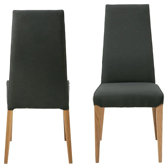 Krzesło tapicerowane SELINA ciemnoszare - Zdjęcie 3