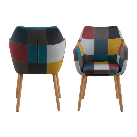 Krzesło tapicerowane HAZEL patchwork - Zdjęcie 3