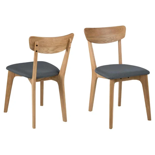 Krzesło drewniane MATIAS szare - Zdjęcie 2