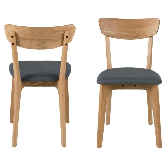 Krzesło drewniane MATIAS szare - Zdjęcie 3