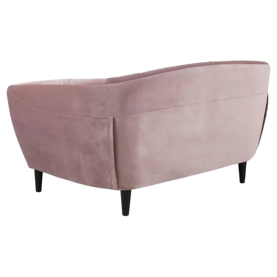 Sofa dwuosobowa tapicerowana BRAD różowa - Zdjęcie 4