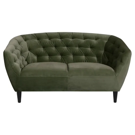 Sofa dwuosobowa tapicerowana BRAD zielona - Zdjęcie 3