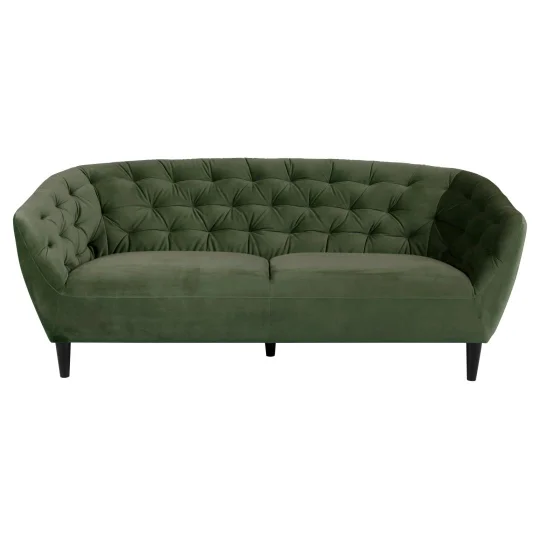 Sofa trzyosobowa tapicerowana BRAD zielona - Zdjęcie 3