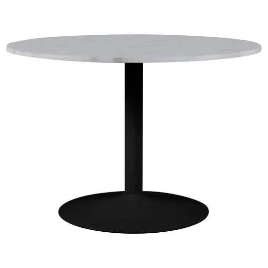 Stół do jadalni VARSIA biały marmur - nóżka czarna - Zdjęcie 3