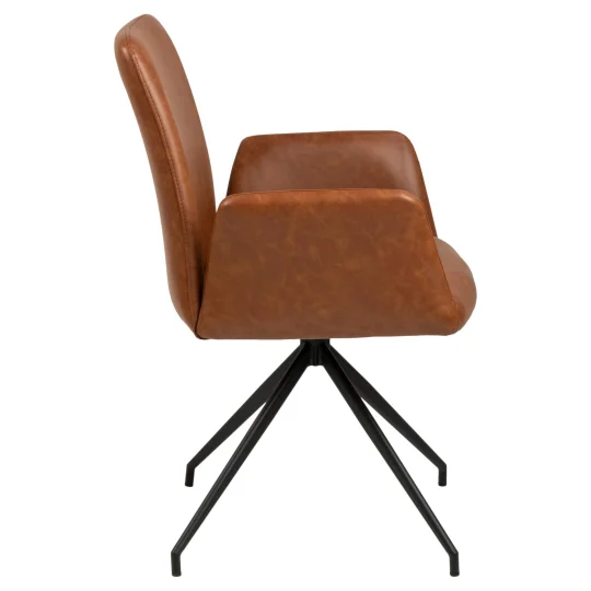 Krzesło z ekoskóry SIERRA brązowe - Zdjęcie 2