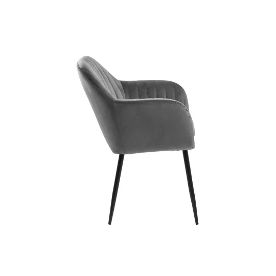 Krzesło tapicerowane IAN ciemnoszare - nogi czarne - Zdjęcie 4