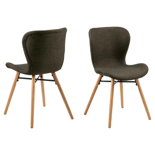 Krzesło tapicerowane EVA khaki - Zdjęcie 2