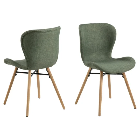 Krzesło tapicerowane EVA zielone - Zdjęcie 2