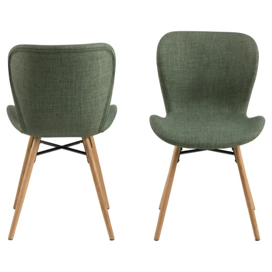 Krzesło tapicerowane EVA zielone - Zdjęcie 3