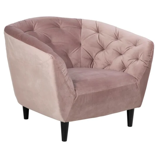 Fotel tapicerowany SORA różowy - Zdjęcie 2