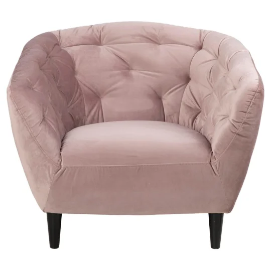 Fotel tapicerowany SORA różowy - Zdjęcie 3