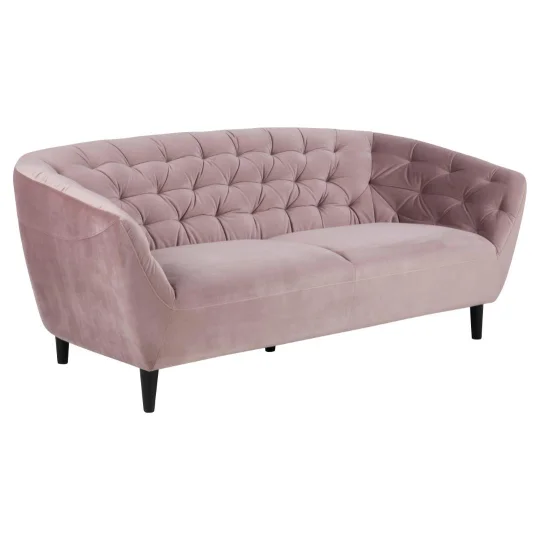Sofa trzyosobowa tapicerowana SORYA różowa - Zdjęcie 2